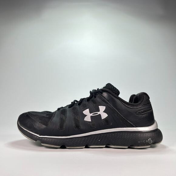 Under Armour Micro G Pulse II Black Running Shoes 111255147-001 Men’s Size 9.5E - Picture 4 of 11